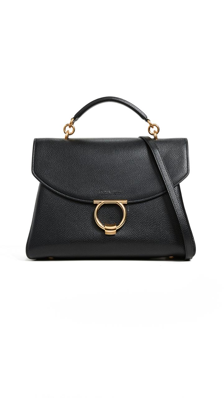 Salvatore Ferragamo Gancino Vela Soft Margot Medium Bag