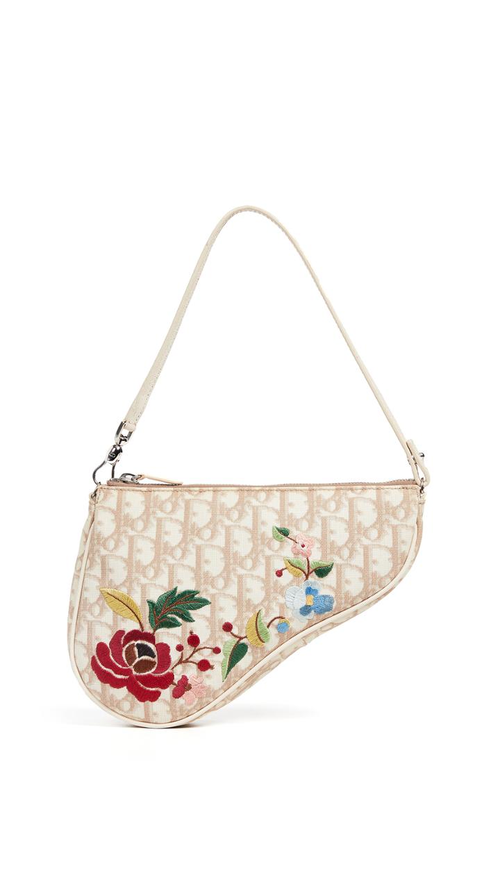 What Goes Around Comes Around Dior Flower Mini Saddle Bag