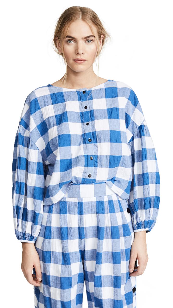 Mara Hoffman Alana Gingham Top