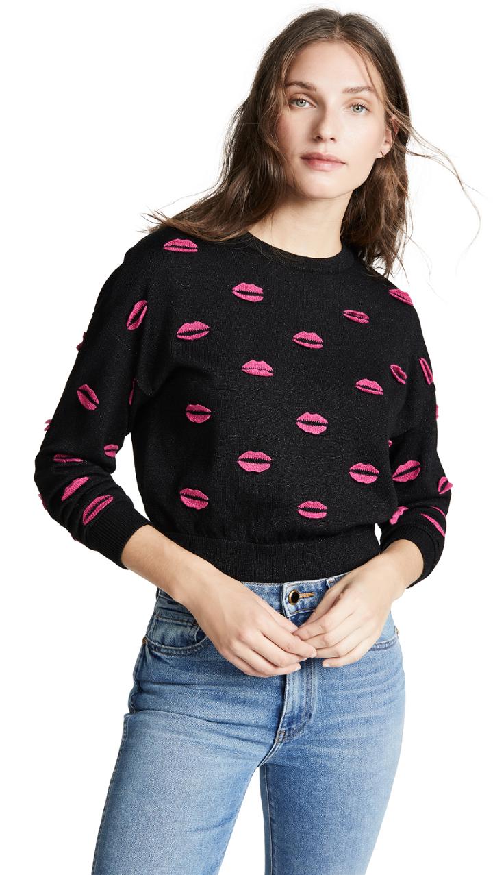 Alice Olivia Leena Cropped Sweatshirt