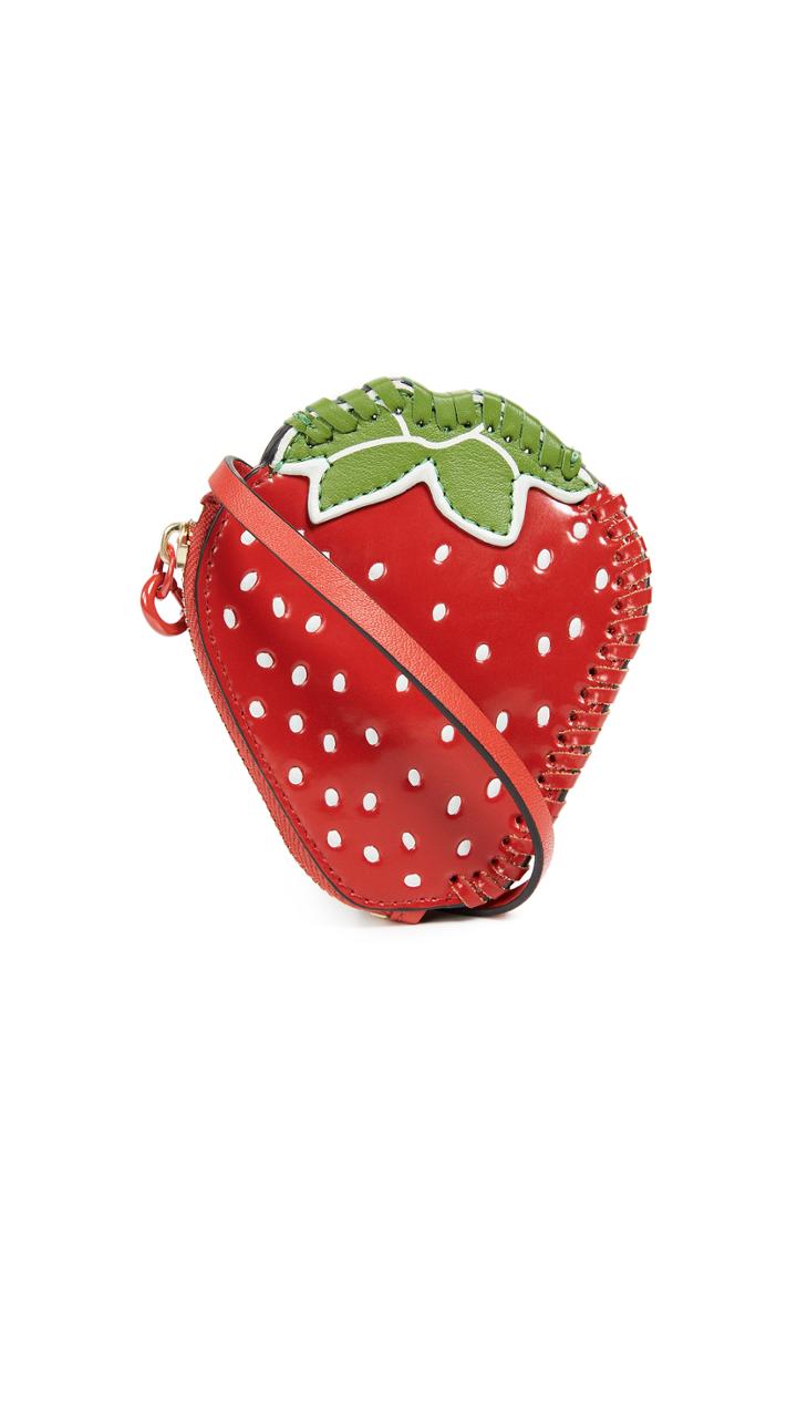 Tory Burch Strawberry Coin Pouch Key Fob