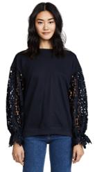 See By Chloe Jersey Lace Top