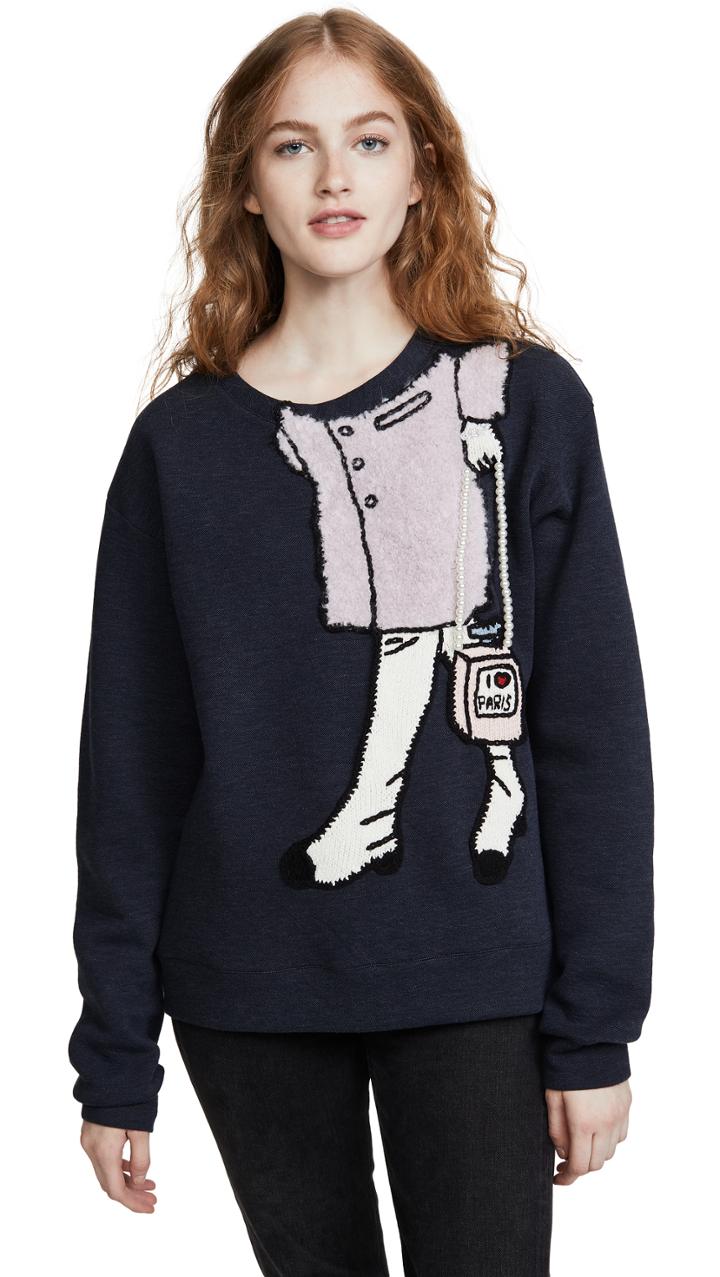 Michaela Buerger Heart Stripe Sweater