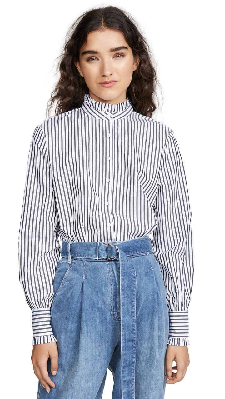 Bb Dakota Life Is Ruffle Button Down