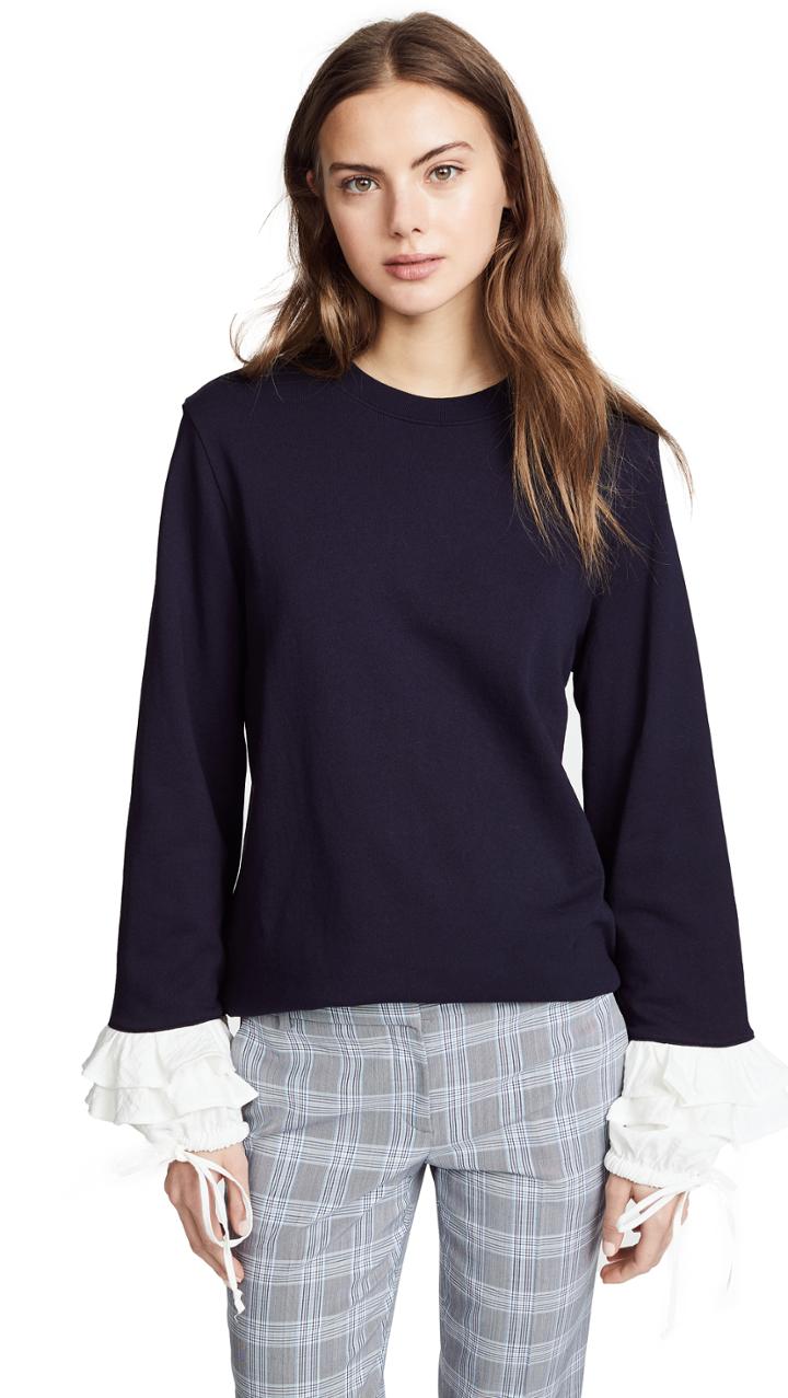 Clu Sweatshirt With Contrast Ruffles