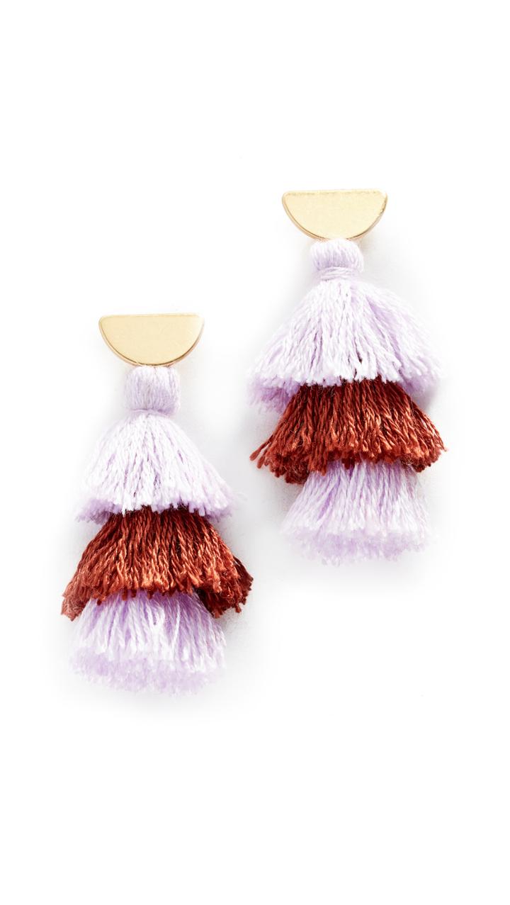 Madewell Tri Tassel Statement Earrings