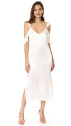 Wayf Costa Ruffle Cold Shoulder Slip Dress
