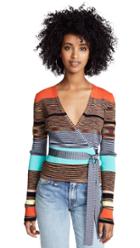 Diane Von Furstenberg Cropped Wrap Sweater