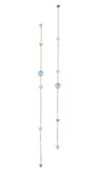 Wwake 14k Linear Chain Earrings