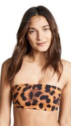 The Upside Leopard Bandaeu Bikini Top