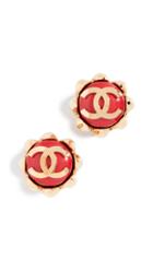 What Goes Around Comes Around Chanel Cc On Clover Clip On Earrings