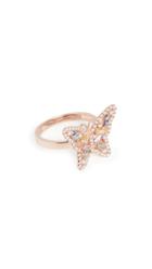 Suzanne Kalan 18k Rose Gold Pastel Fireworks Small Butterfly Ring