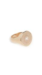 Zoe Chicco 14k Gold Sunbeam Signet Ring