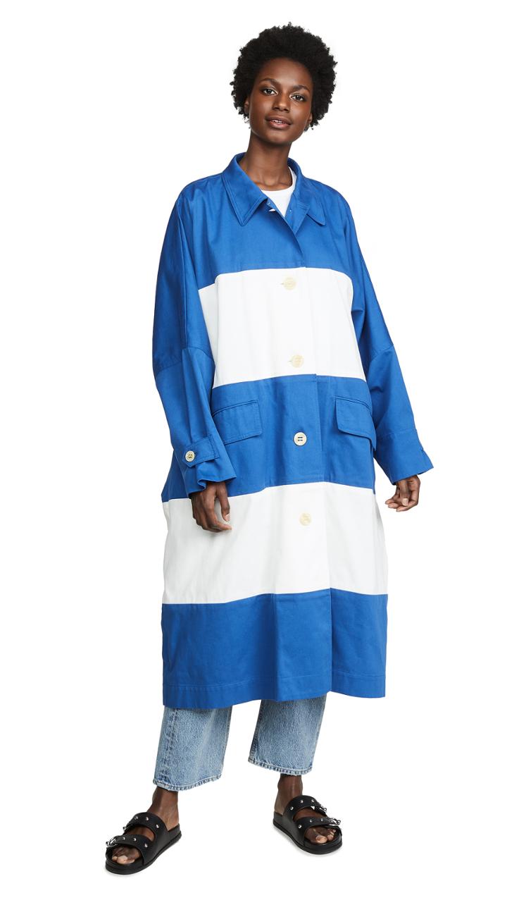 Sonia Rykiel Striped Trench Coat