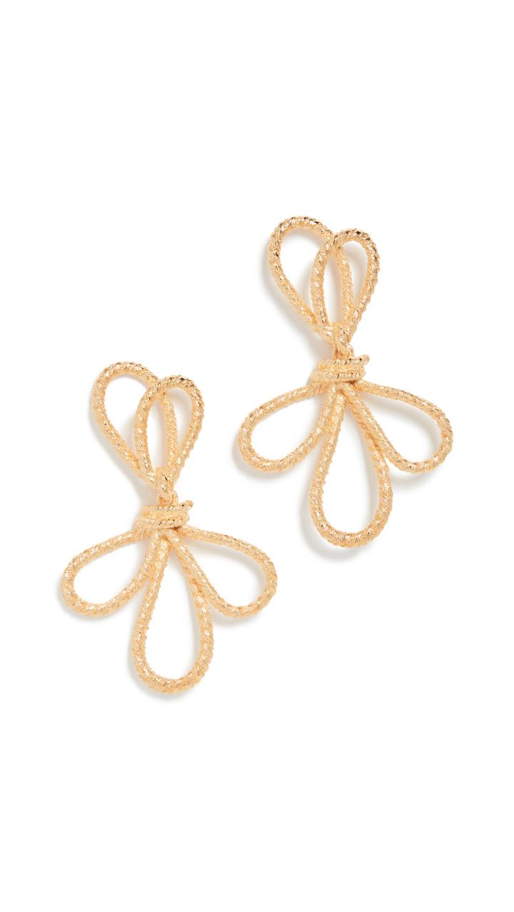 Kenneth Jay Lane Knotted Bow Drop Earrings
