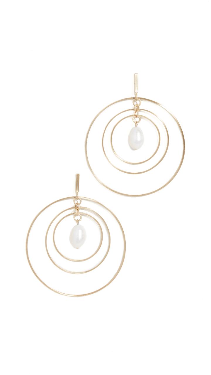 Tory Burch Multi Hoop Pearl Earrings