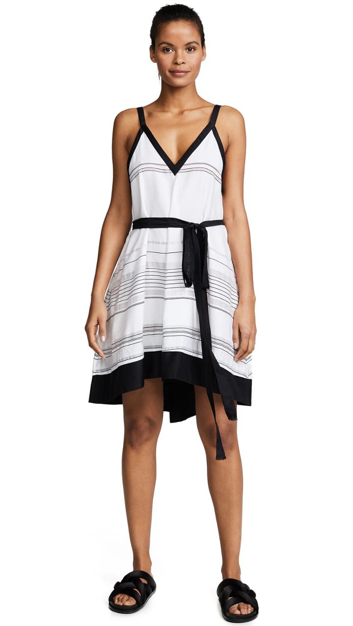 Proenza Schouler Striped Cover Up Dress