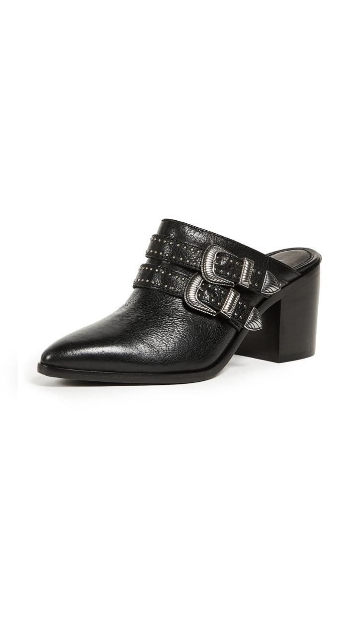 Frye Flynn Belted Mules