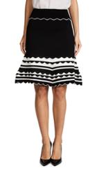 Yigal Azrouel One Shoulder Sheer Stripe Knit Top