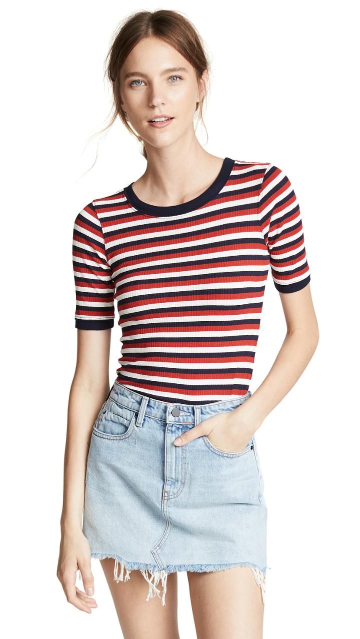 Current Elliott The Dorthea Ribbed Tee