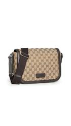 What Goes Around Comes Around Gucci Brown Canvas Medium Messenger