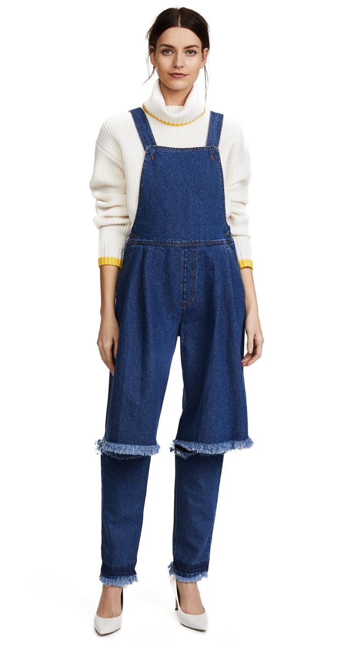Ksenia Schnaider Dark Blue Demi Denim Dungarees