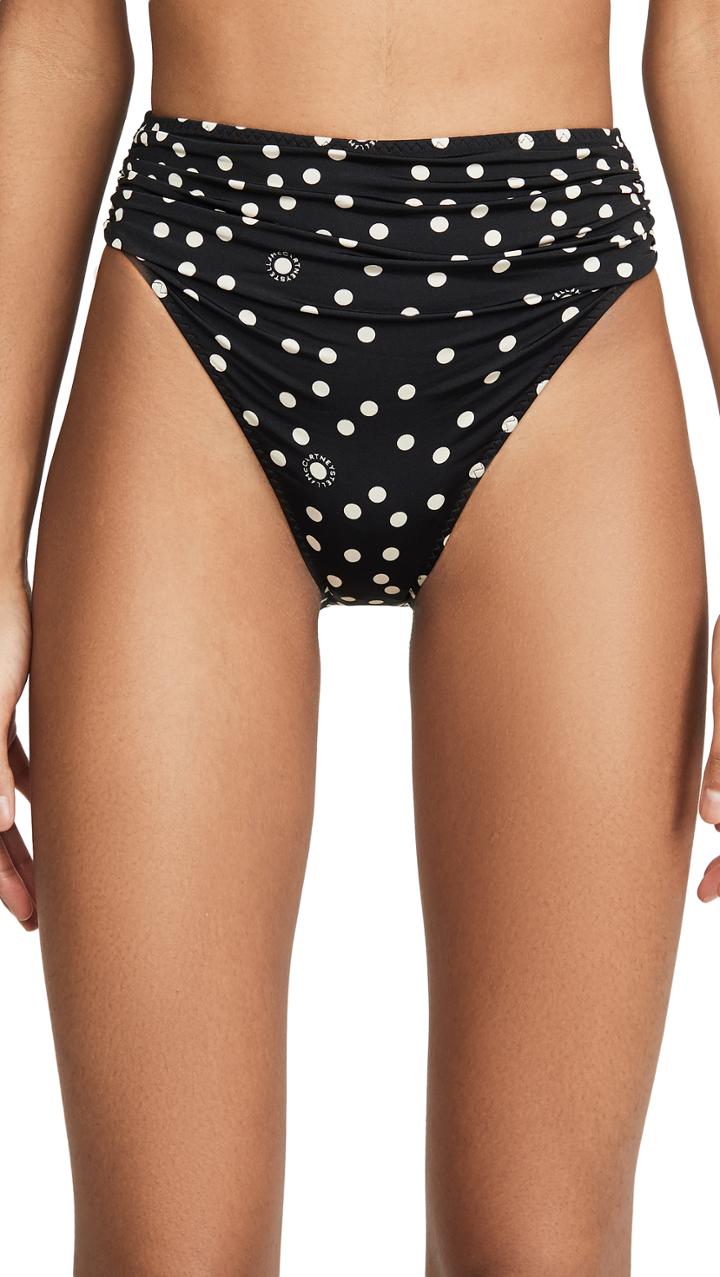 Stella Mccartney Draped High Waist Bikini Bottoms