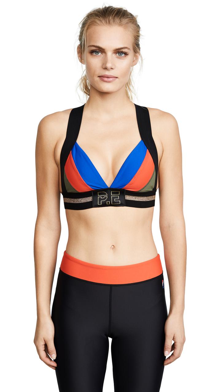 P E Nation The Centre Crop Sports Bra