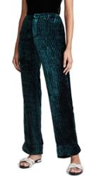 F R S For Restless Sleepers Velvet Stripe Wide Leg Pants
