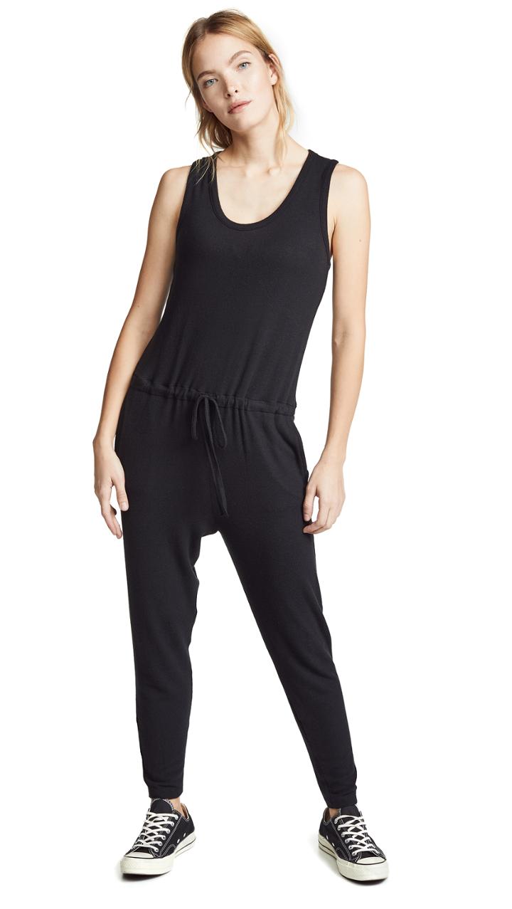 Enza Costa Sleeveless Drawcord Jumpsuit