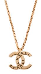 What Goes Around Comes Around Chanel Gold Cc Pendant Necklace