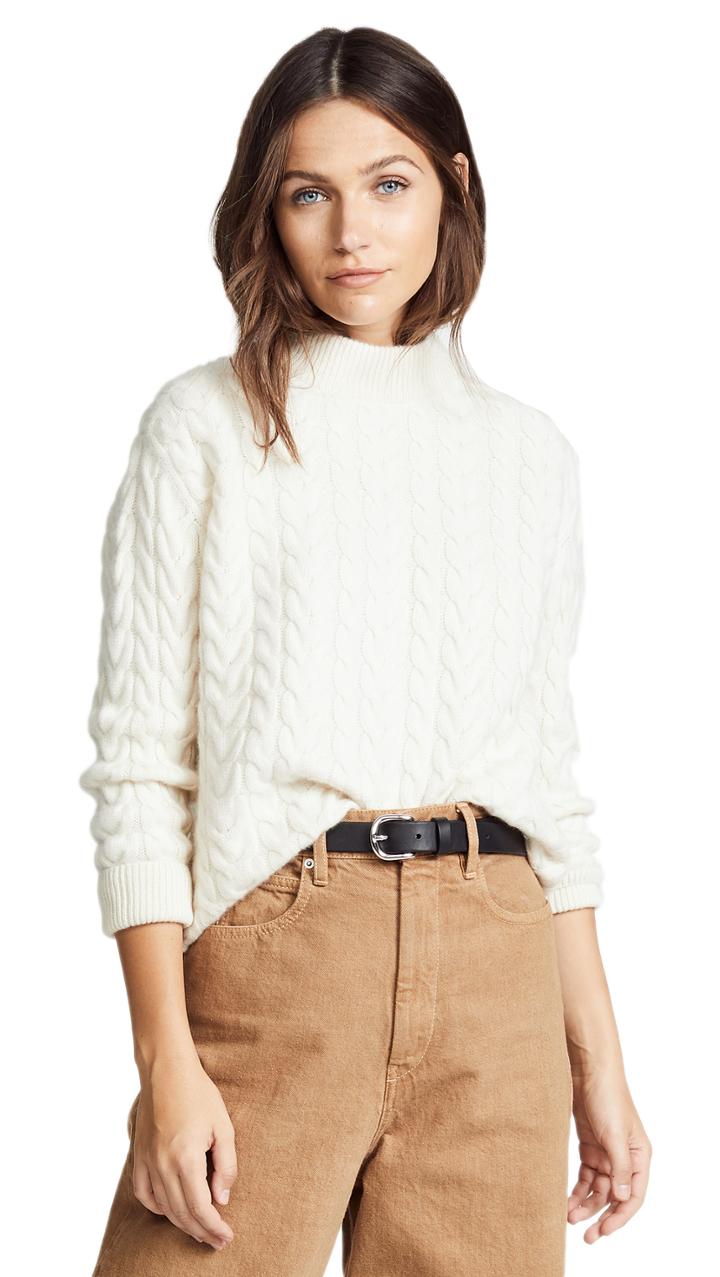 Ryan Roche Cashmere Cable Sweater