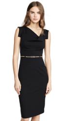 Black Halo Jackie O Dress With Leopard Belt