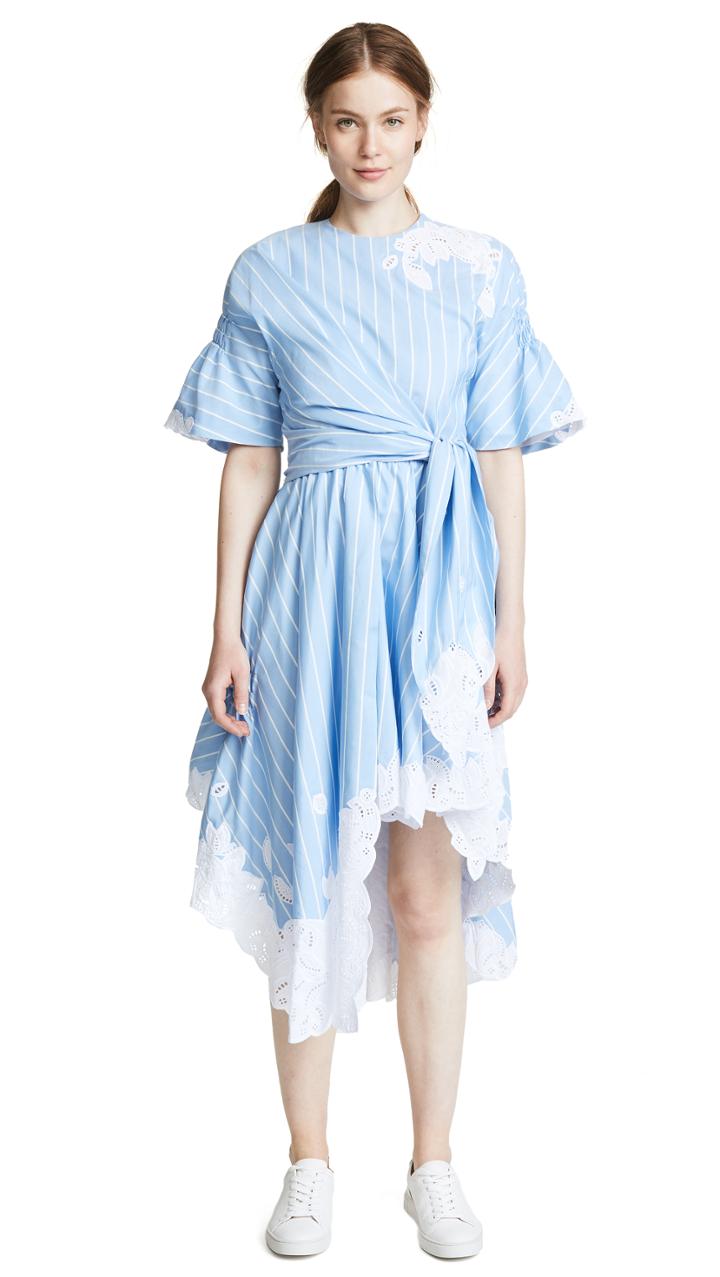 Jonathan Simkhai Asymmetric Wrap Dress