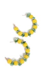 Kenneth Jay Lane Pineapple Hoops