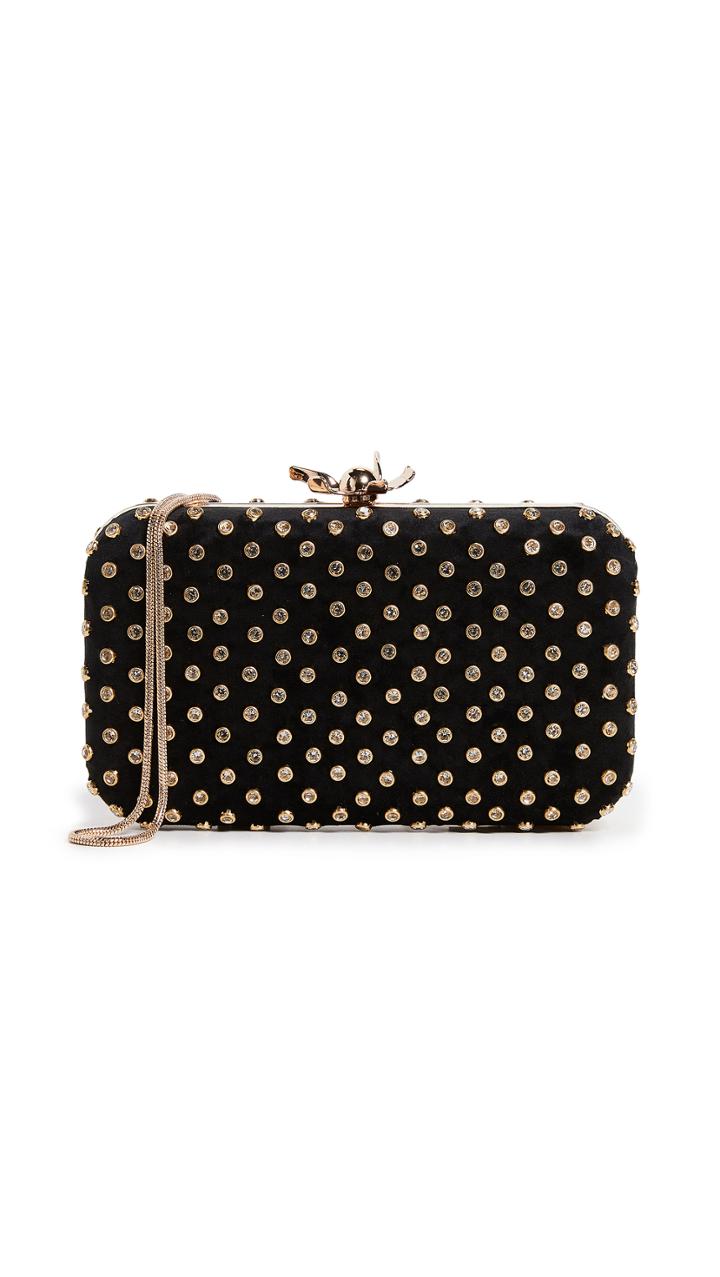 Lele Sadoughi Crystal Lily Minaudiere