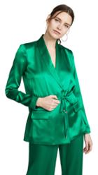 Cushnie Satin Wrap Blazer