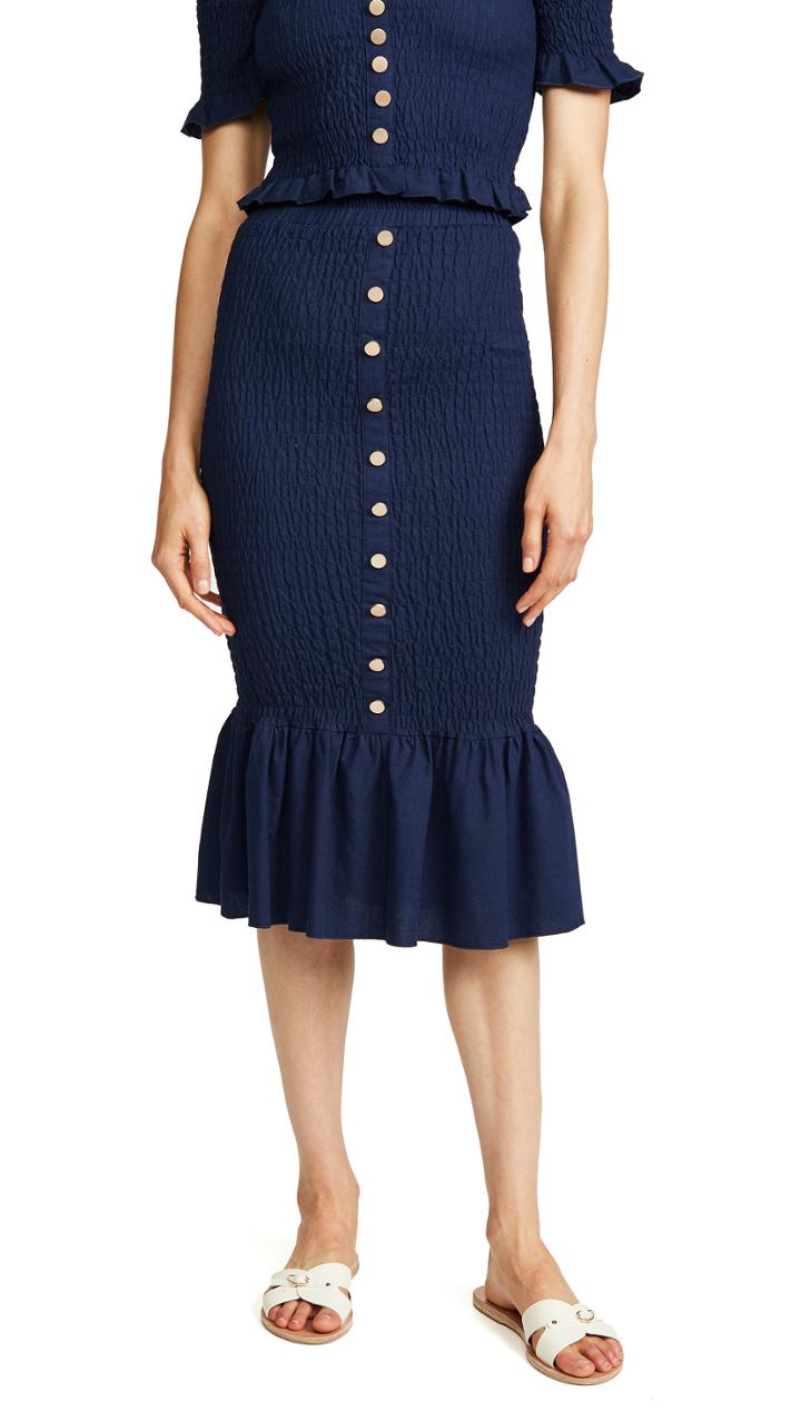 Suboo Last Night Shirred Skirt
