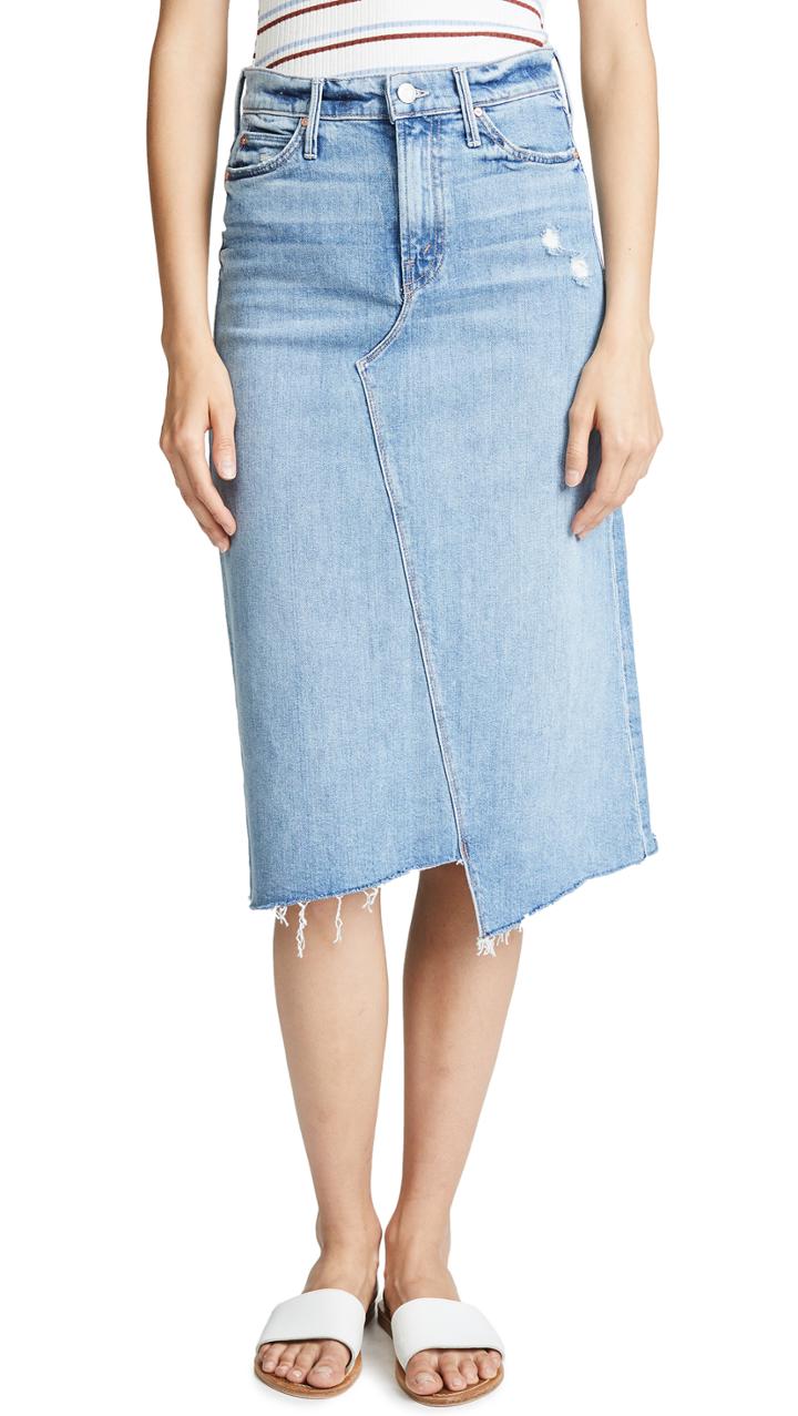 Mother The Straight A Step Fray Skirt
