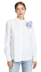 Clu Shirt With Contrast Ruched Flower Detail