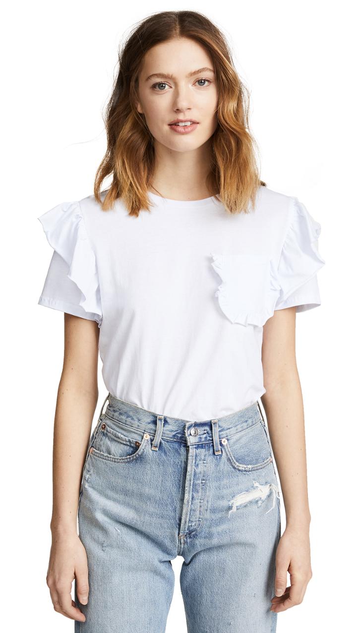 Glamorous Ruffle Pocket Tee