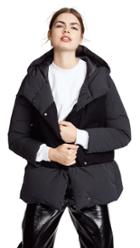Add Down Hooded Over Down Jacket