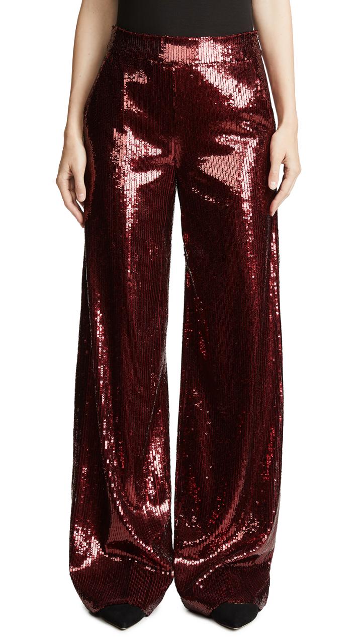 Prabal Gurung Wide Leg Sequin Pants