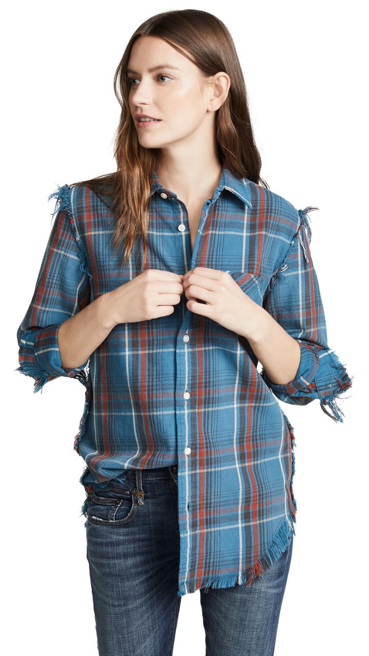 R13 Shredded Seams Shirt