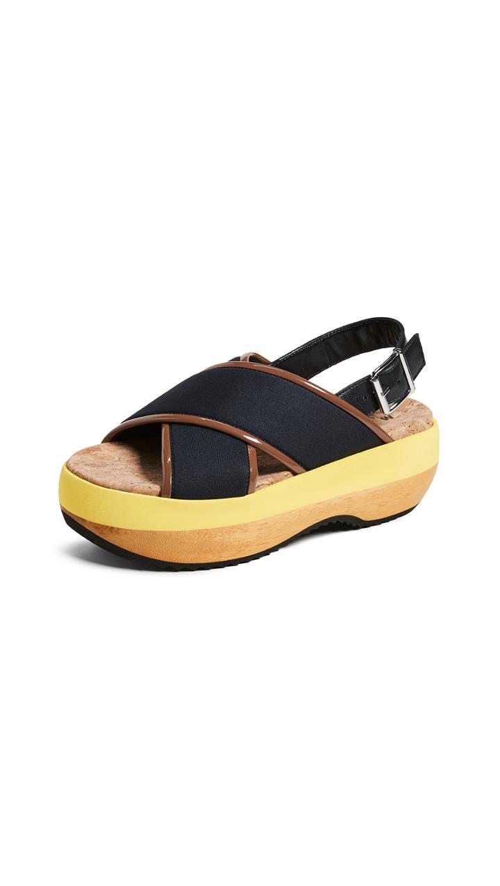 Marni Wedge Criss Cross Sandals