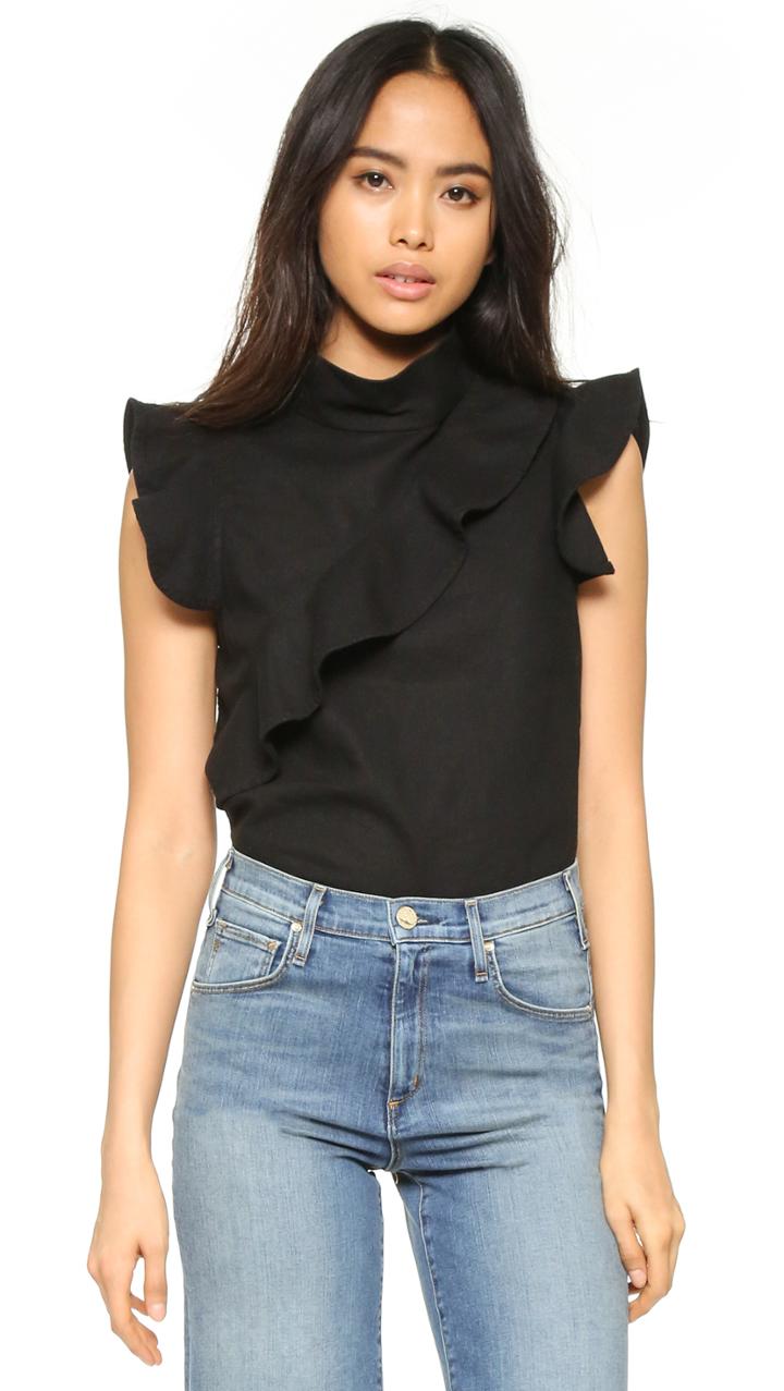 Mcguire Denim Sorbonne Ruffle Top