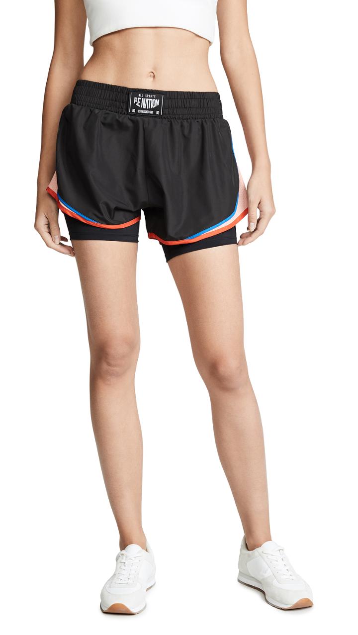 P E Nation Sonic Boom Shorts