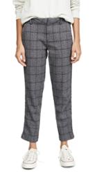 Sundry Plaid Clean Straight Trousers