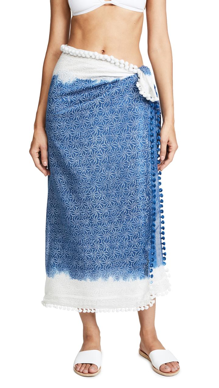 Roller Rabbit Urchin Dye Pom Pom Sarong