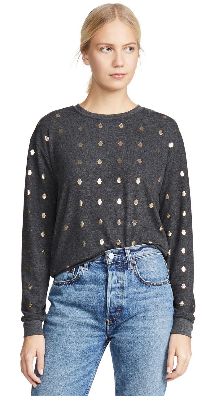 Spiritual Gangster Hamsa Crew Neck Savasana Sweatshirt